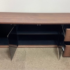 【元値4万円】朝日加工株式会社のめっちゃお洒落なTV台‼︎AS-HJ1260-MB ミディアムブラウン木目　幅126cmの画像