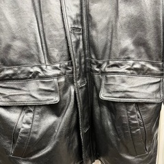 M【中古品】EQUITUM 牛革 本革 レザー ジャケット メンズ M 黒 ヴィンテージ アウターの画像