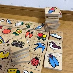 【お話中】【知育玩具】木製ひらがなブロック の画像