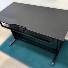【自社配送は札幌市内限定】パソコンデスク 幅120×奥行60cm ブラック メーカー不明 中古【USED】の画像