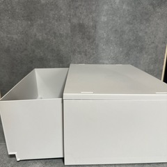 ⭐️受け渡し決まりました⭐️再生ポリプロピレン入り　小物収納ケース　ワイド　大　ホワイトグレーの画像