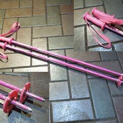 Hart ジュニア カービングスキー 118cm ポール付き 3点セット ピンク系 Innocence RC TEAM 調整ビンディング付き板 札幌市 新道東店の画像