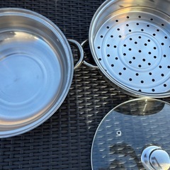 新品未使用の蒸し器お鍋の画像