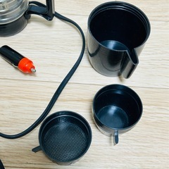 ジャンク　カーポット　車のシガーソケット使って湯沸かし　シンプルレトロ 12Vの画像