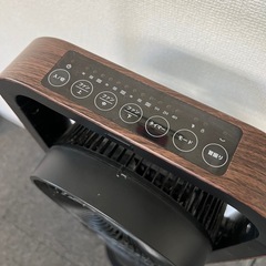 【26日まで】おしゃれな3連タワーファン（サーキュレーター）木目調パネル ※千駄ヶ谷引取の画像