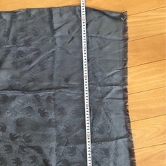 シルバー シルク　ストール フリンジ付きの画像