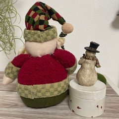 サンタクロースとスノーマン　の画像