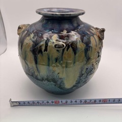 【信楽焼 壺】花瓶 置物 インテリア　の画像