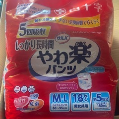 白十字　やわ楽パンツ M-L 18枚入りの画像