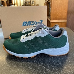 M2511-358 教育シューズ IF-909 モスグリーン 26.5センチ 未使用品の画像