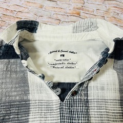 【美品・綿100%】チェック柄　チュニック　ワンピース　七分袖　Lサイズの画像