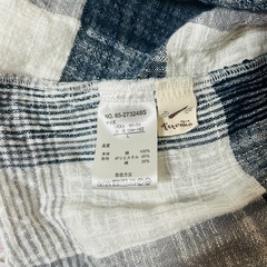 【美品・綿100%】チェック柄　チュニック　ワンピース　七分袖　Lサイズの画像
