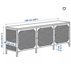 IKEA FJÄLLBO フィエルボ テレビ台, ブラック, 150x36x54 cmの画像