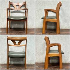 🔷🔶🔷WN1/５ダイニングチェア 2脚 セット W48×D48×H79cm 椅子 チェア リビング 店舗 カフェ ヴィンテージ アンティーク レトロ ★直接引取歓迎🔷🔶🔷の画像