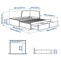 IKEA FLEKKE（フレッケ）デイベッド／収納付き・マットレス付きの画像
