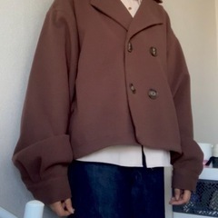 新品！ブラウンのウールコートの画像