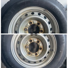 [極上]YOKOHAMA iceGUARD iG91 ヨコハマ アイスガード　バリ山 195/70r15 106/104L LT12PR 15インチ 5J 6H PCD139.7 ホイール付き ４本セット 中古相場80,000円 クレジット決済可の画像