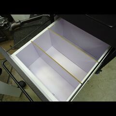 札幌お引き取り限定◆家具◆ニトリ◆デスクワゴン/キャスター付き◆サーヤ ダークブラウン◆W40 D57 H60の画像