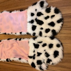 美品 マフラーキャップ ディズニー 101匹わんちゃん ファンキャップ 手袋付きの画像