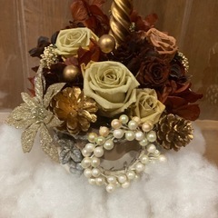 クリスマス・ブリザードフラワー ケース入り(ハンドメイド)の画像