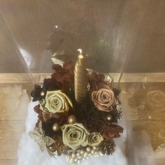 クリスマス・ブリザードフラワー ケース入り(ハンドメイド)の画像