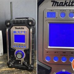 【久留米】【引き取り限定】【中古品】makita マキタ MR103 充電式ラジオ 電源:単相100V/スライド式バッテリ:9.6V-18V/差込式バッテリ:7.2V-18V ※バッテリ別売の画像