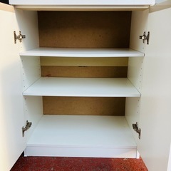 ニトリ製 食器棚 キッチンボード ホワイト キャビネット  の画像