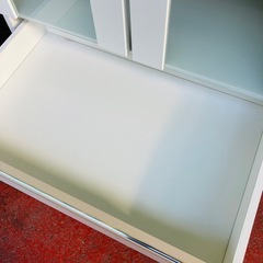 ニトリ製 食器棚 キッチンボード ホワイト キャビネット  の画像