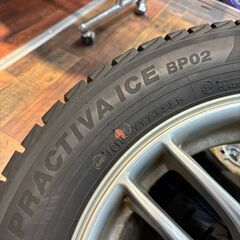 FEID アルミホイール 15×5.5J 4H 100 practiva ice 175/65R15 23年スタッドレスタイヤ ホイールナット付 4本セット カー用品の画像
