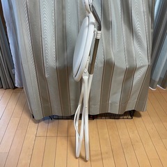 背もたれ付き カウンターチェア ハイチェア ホワイトの画像