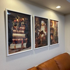 クリスマスポスター 額付き3点セットの画像