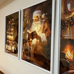 クリスマスポスター 額付き3点セットの画像