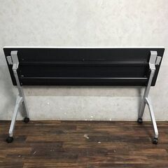 🔷🔶🔷ww4/11 OKAMURA オカムラ サイドフォールドテーブル 150cm 折りたたみ キャスター付 ミーティングテーブル 事務机 ★直接引取歓迎◎🔷🔶🔷の画像