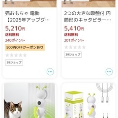 猫ちゃんのおもちゃの画像