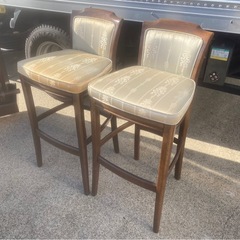 （1122u3）希少　karimoku カリモク　domani ドマーニ　モーガントン　バーカウンター　カウンターチェア2脚　ヒッコリーブラウン　一宮市の画像