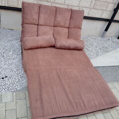 【美品・お届けも可能です】ふっくらパンの座りごこち 3WAYソファ 14段階リクライニング  幅100cm　ソファベッド カウチソファの画像