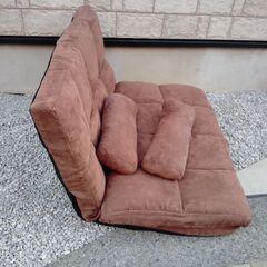 【美品・お届けも可能です】ふっくらパンの座りごこち 3WAYソファ 14段階リクライニング  幅100cm　ソファベッド カウチソファの画像