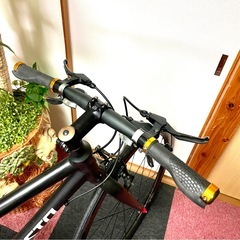 [即戦力] 前後カ-ボンホイル.クロスバイク.F-3.R-8 24段式,超軽量。の画像