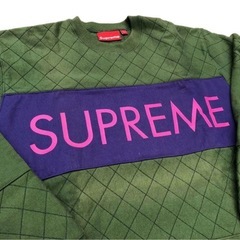  supreme 17AW zig zag stitch panel crewneck L  明日24日まで！の画像