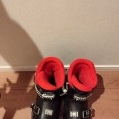 スキー板140cm　靴24cm　ストック115cmの画像