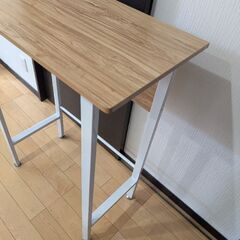 スタンディングデスク机テーブル棚の画像