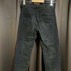 ズボン デニム 黒 Lの画像