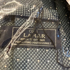 M2511-360 CLUB LAMER ネクタイ ドット グリーン系 未使用品 　の画像