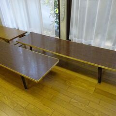 ★3卓セット★座敷用長机 ローテーブル 座卓 180cm（会議テーブル 畳部屋 書道や大正琴などにの画像