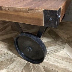 幅105cm！男前インダストリアルなトロリーテーブルの画像