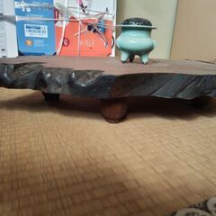 切り株の机 大小セットの画像