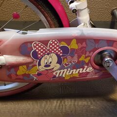 ミニーちゃん 子ども用自転車（16インチ）／補助輪付きの画像