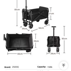 新品未使用・キャリーカート　キャリーワゴン　　キャンプや釣りにいいかも？の画像