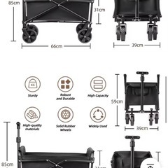 新品未使用・キャリーカート　キャリーワゴン　　キャンプや釣りにいいかも？の画像