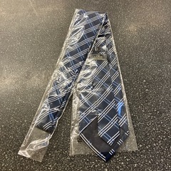 M2511-361 CLUB LAMER ネクタイ チェック柄 ブルー系 未使用品の画像